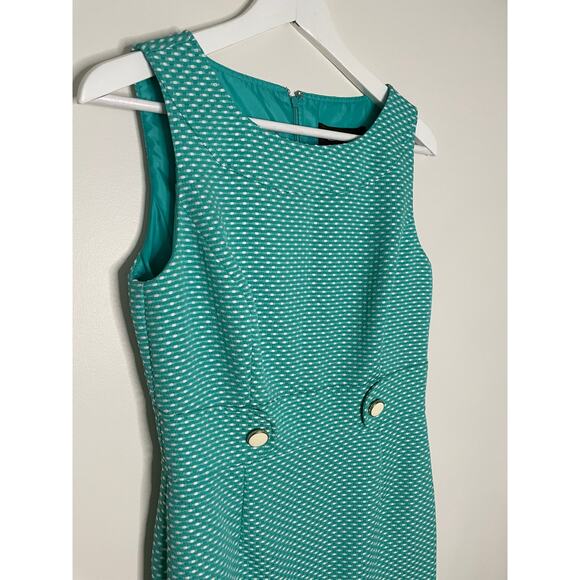 Chelsea Rae SZ 4 Turquoise & White Dress - Picture 8 of 9